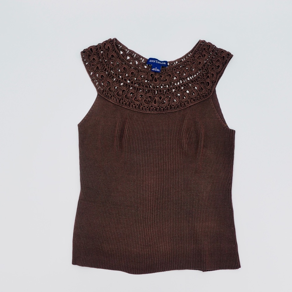 Ann Taylor Knit Top Sleeveless